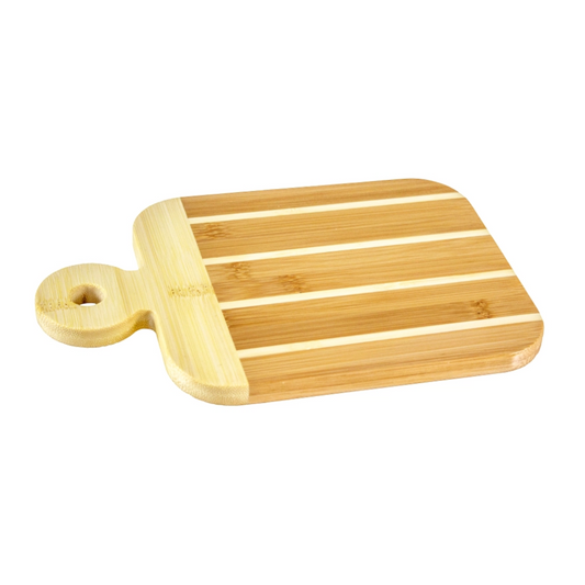 small bamboo cutting board great for charcuterie and travel snacks