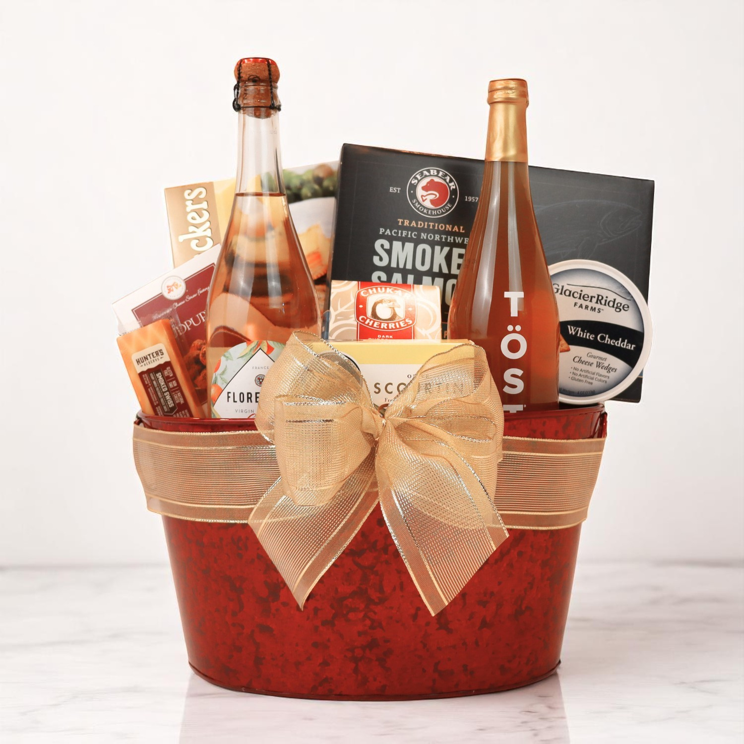 Non-Alcoholic Wine Gift Basket – Apple Blossom Gift Baskets