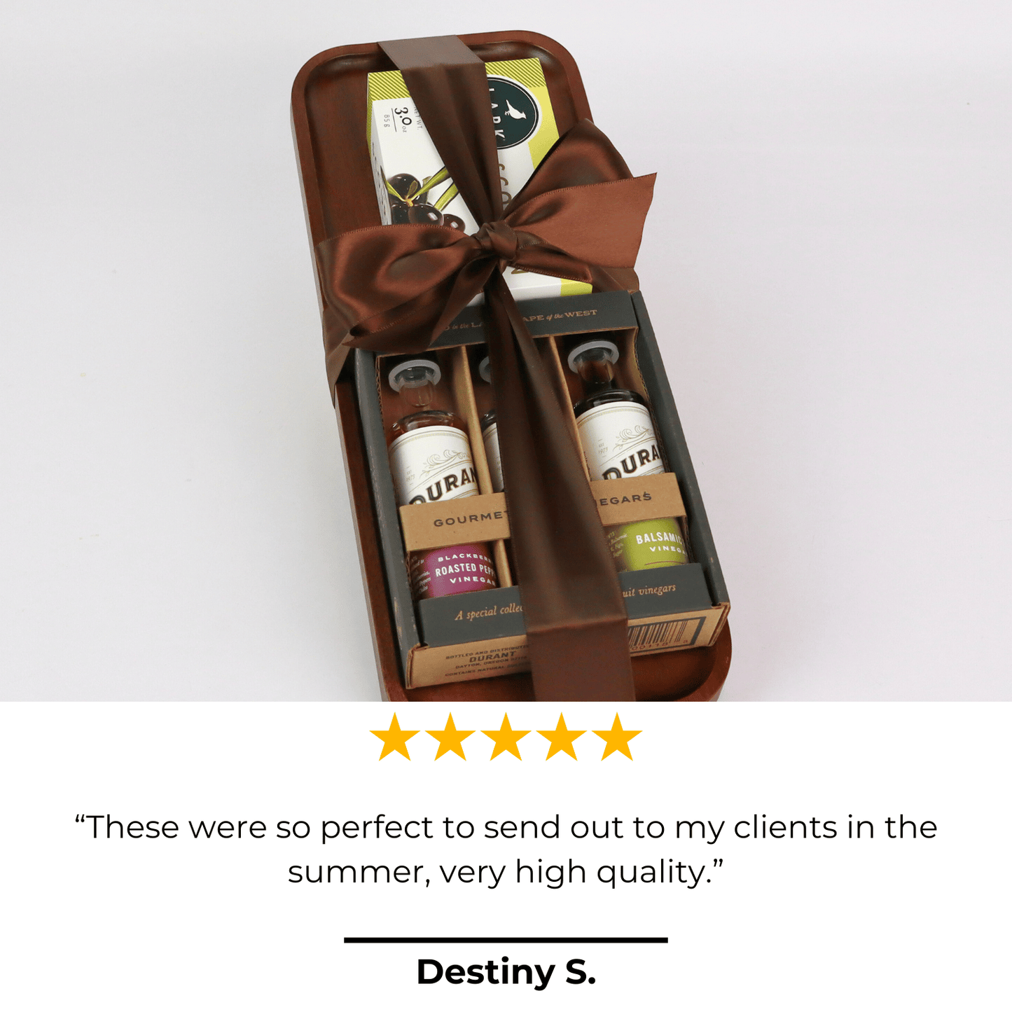 Wooden tray with optional custom engraving for thank-you gifting