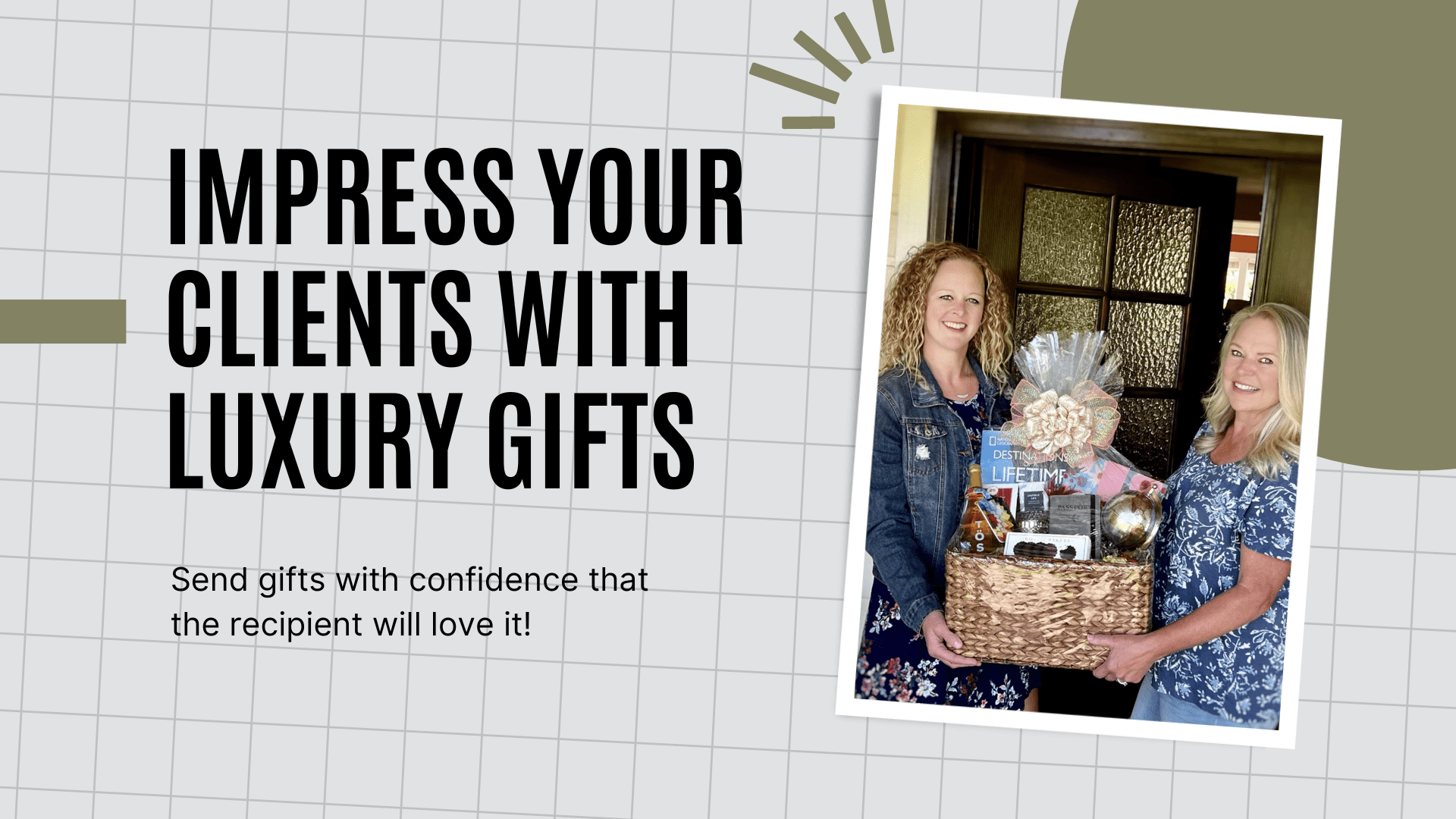 Load video: Corporate gift baskets made in Washington by Apple Blossom gift baskets feature luxury products with a modern design.  Perfect for holiday corporate gifts, employee onboarding, corporate events, and team incentives.