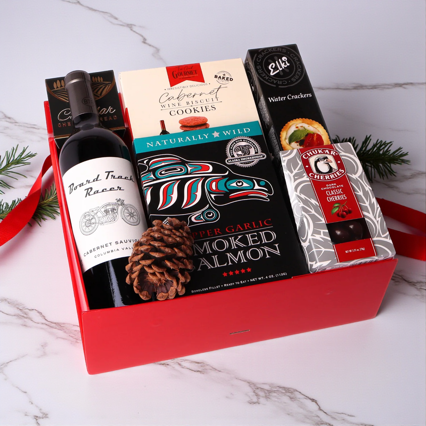 washington wine and snack gourmet gift box