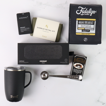 The Executive executive gift box with mug, coffee, and premium snacks