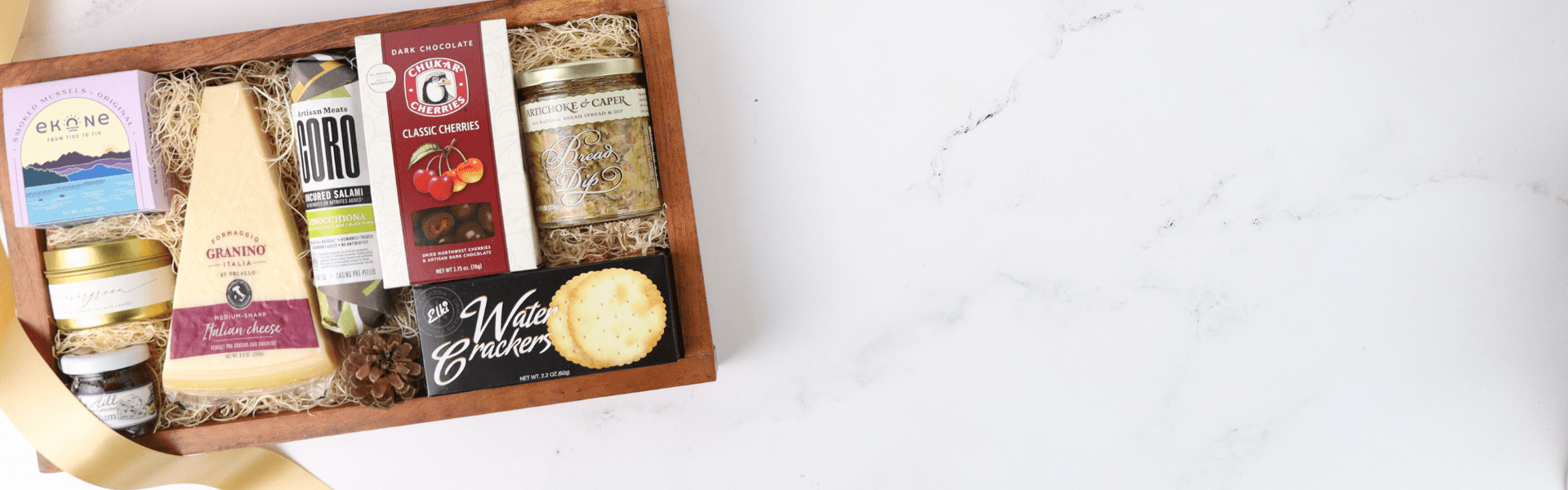 Pacific Northwest gourmet gift basket with artisan snacks and Washington-made foods