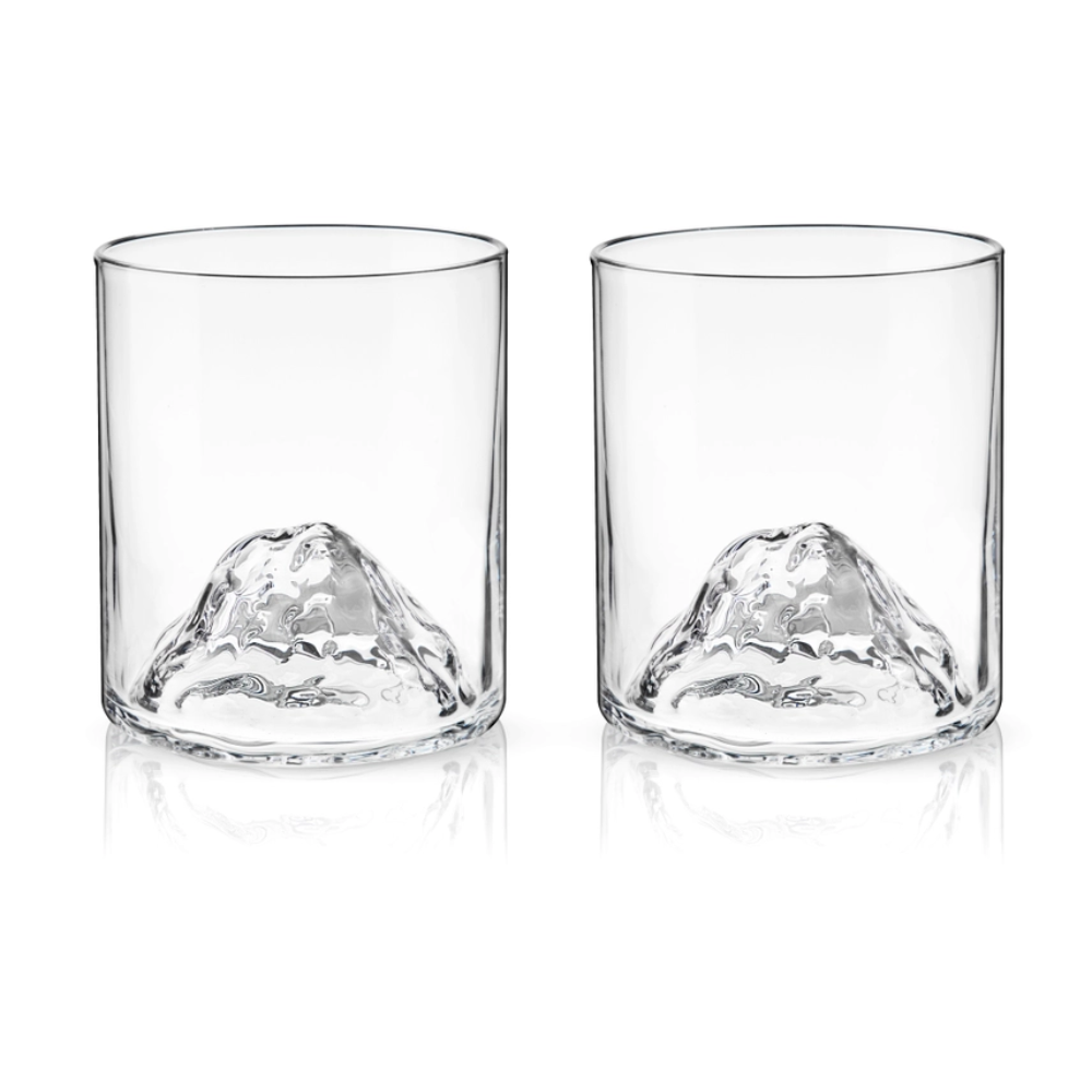 pacific northwest washington maountains tumbler glass set