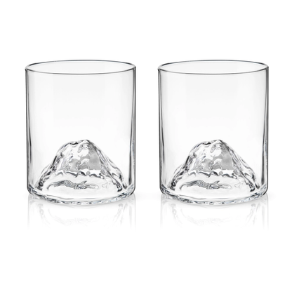 pacific northwest washington maountains tumbler glass set