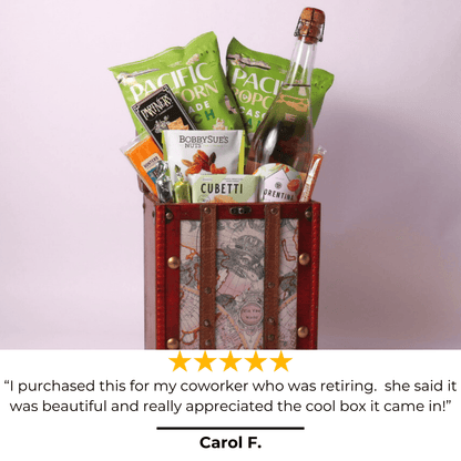 Travel Retirement Gift Basket – Apple Blossom Gift Baskets