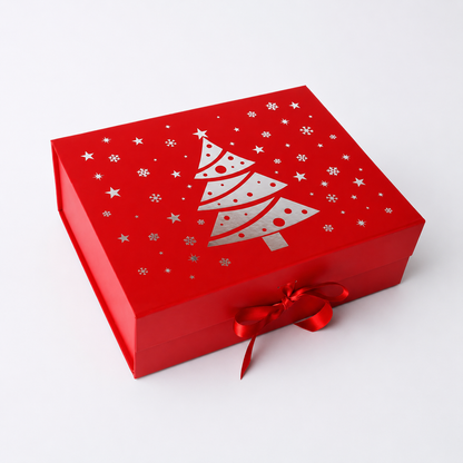 holiday wine and snacks gift luxe gift box.